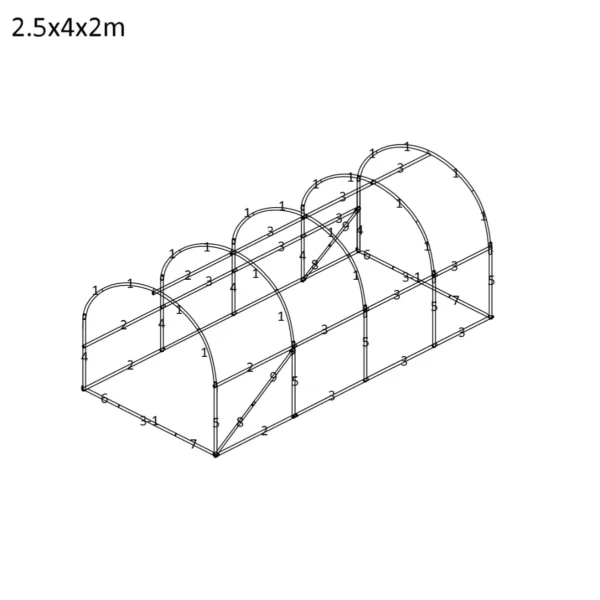 2.5x4x2-folijski-staklenik-2 Folijski plastenik 2.5×4×2 m