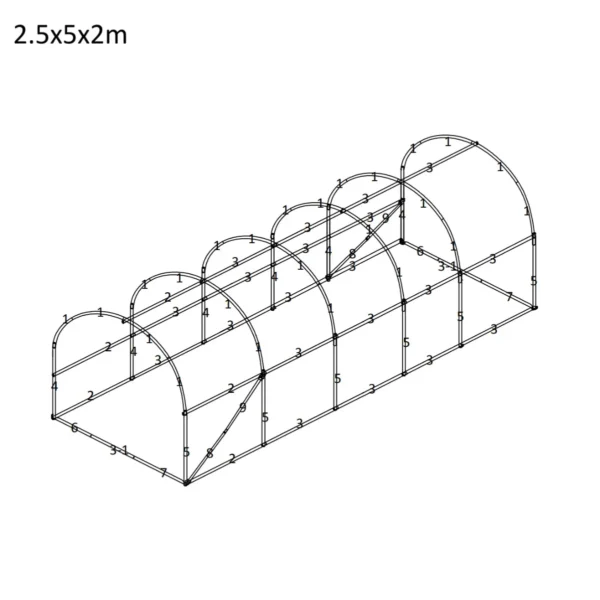 2.5x5x2-folijski-plastenik-1 Folijski plastenik 2.5×5×2 m