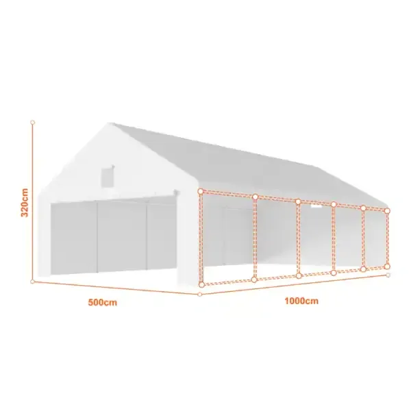 garazni-sator-5x10m-3 Garažni šator 5×10 m