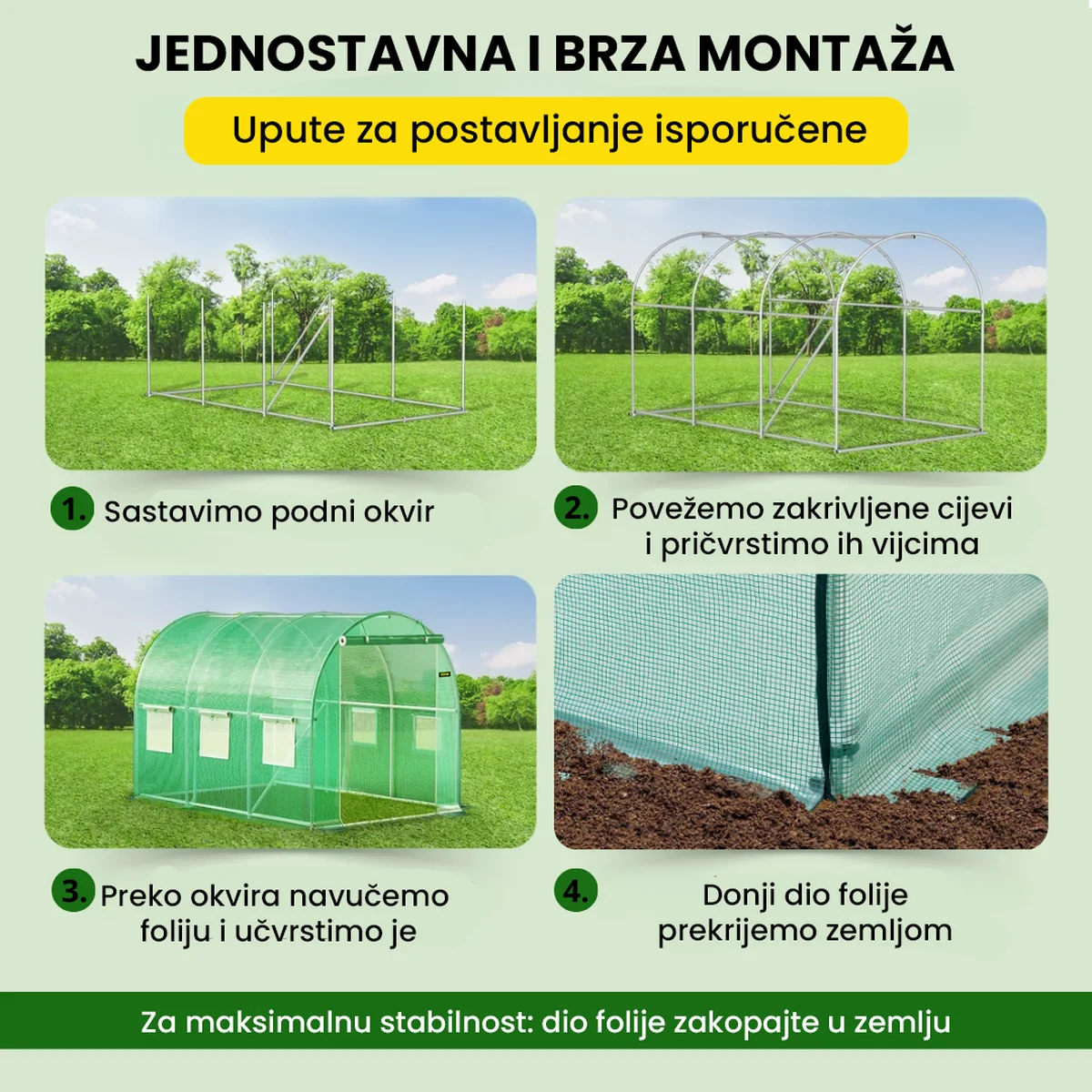 Plastenik 2×3.5×2 m