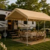Vrtni paviljon – nadstrešak 3 x 4 m s uklonjivim stranicama (bež)