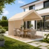 Vrtni paviljon – nadstrešak 3 x 4 m s uklonjivim stranicama (bež)