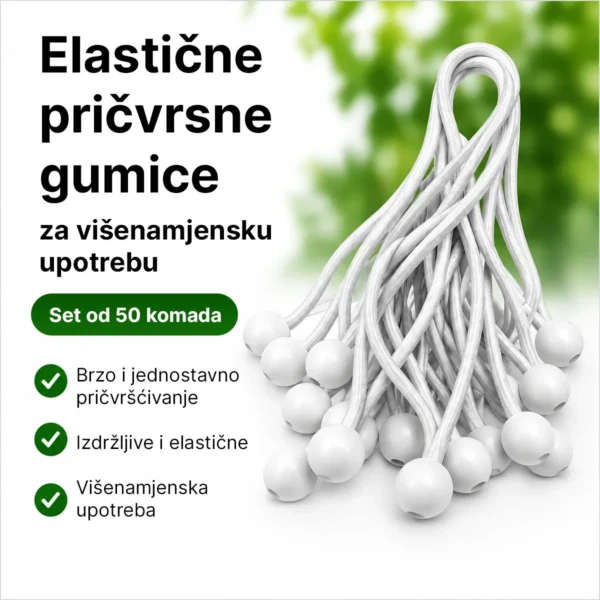 Elastične gumice za učvršćivanje s kuglicom – 50 kom.