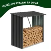 Metalna nadstrešnica za drva Premium 89 × 163 × 154 cm (1,5 m²)