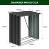 Metalna nadstrešnica za drva Premium 89 × 163 × 154 cm (1,5 m²)