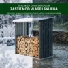 Metalna nadstrešnica za drva Premium 89 × 163 × 154 cm (1,5 m²)