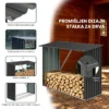 metalna-nadstresnica-za-drva-premium-7 Metalna nadstrešnica za drva Premium 84 × 217 × 154 cm (1,9 m²)