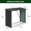 Metalna nadstrešnica za drva Premium 84 × 217 × 154 cm (1,9 m²)
