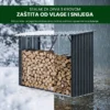 Metalna nadstrešnica za drva Premium 84 × 217 × 154 cm (1,9 m²)