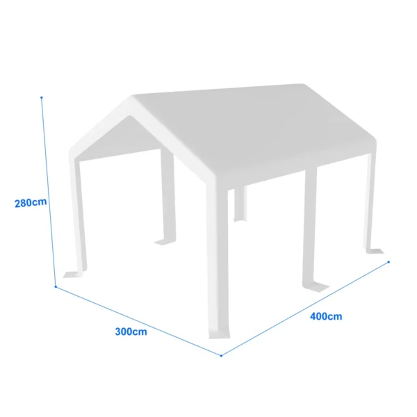 Zamjenska krovna cerada za premium garažni šator 3×4 m | 280 g/m² PE