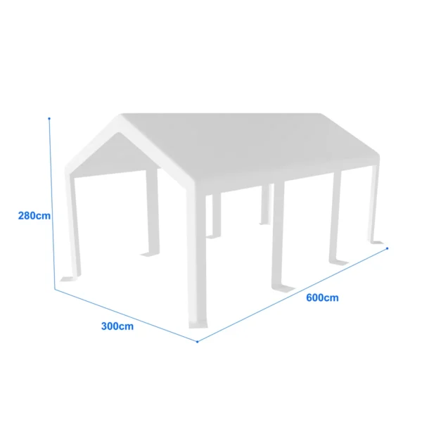 Zamjenska krovna cerada za premium garažni šator 3×6 m | 280 g/m² PE