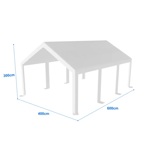 zamjenska-krovna-cerada-4x6m-2 Zamjenska krovna cerada za premium garažni šator 4×6 m | 280 g/m² PE